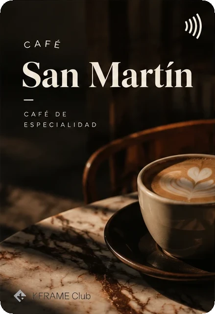 Tarjeta del club de Café San Martín